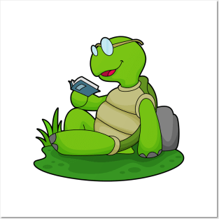 Turtle Reading Book Posters and Art